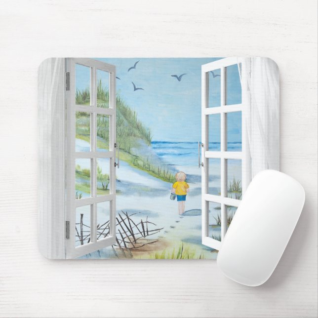 Ocean Beach Window Mousepad (Mit Mouse)