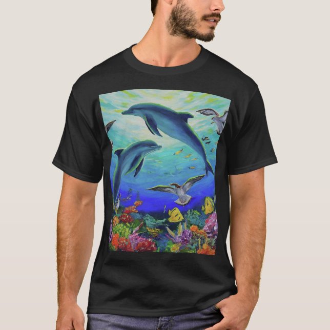 "Ocean Bliss: Capturing the Serenity of the Sea" T-Shirt (Vorderseite)