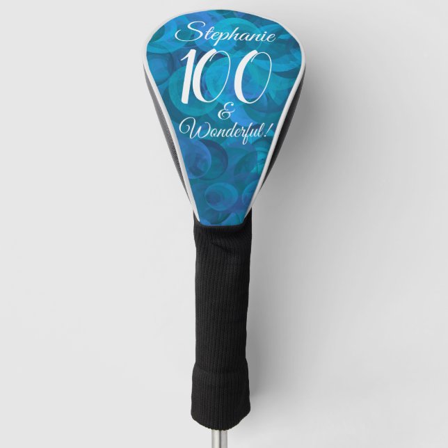 Ocean Blue 100 und Wonderful Birthday Party Golf Headcover (Vorderseite)