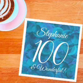 Ocean Blue 100 und Wonderful Birthday Party Serviette