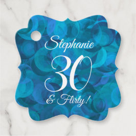 Ocean Blue 30 und Kokette Geburtstagsparty Fvor Ta Geschenkanhänger
