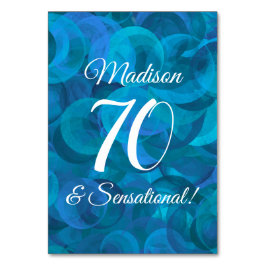 Ocean Blue 70 & Sensational Birthday Party Tischnummer