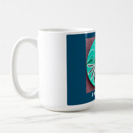 Ocean Blue Abstrakt Art Personalisiert Kaffeetasse