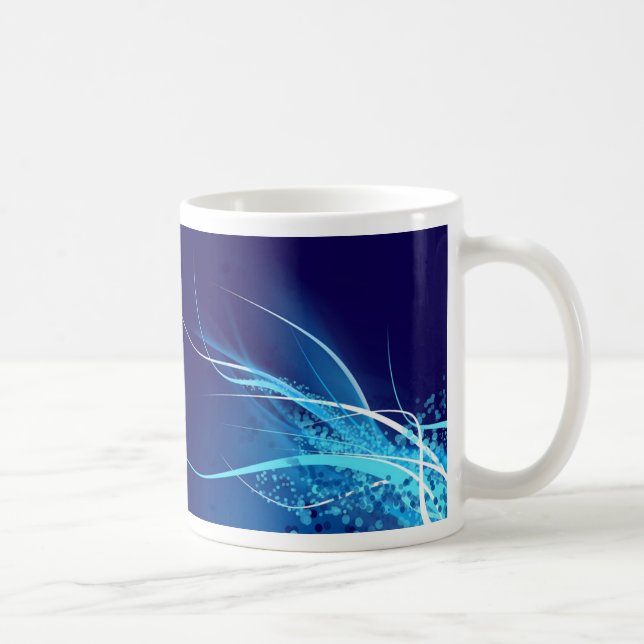 Ocean Blue Abstrakt - Tasse (Rechts)