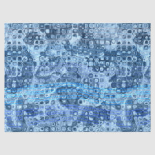 Ocean Blue Abstrakt Water Muster Seidenpapier