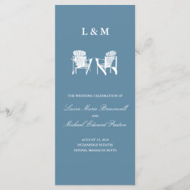 Ocean Blue Adirondack Chairs Zeremonie Programm