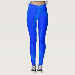 Ocean Blue All-over Wasserfarbenfarbe Leggings