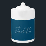 Ocean Blue Beruflich Calligraphy Name<br><div class="desc">Schlichte Minimalistische moderne Designs. Sie sind alle einfach,  attraktiv,  einzigartig.</div>