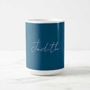 Ocean Blue Beruflich Calligraphy Name Kaffeetasse