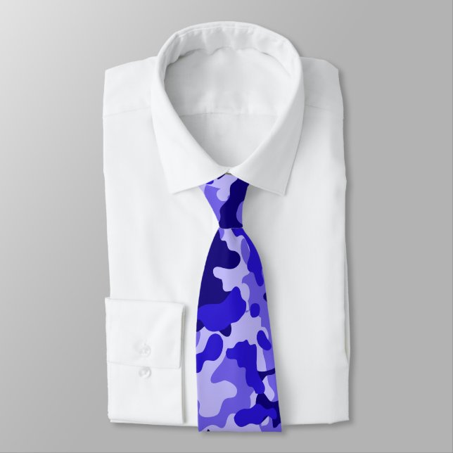 Ocean Blue Camouflage Neck Tie Krawatte (Gebunden)