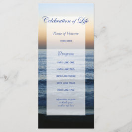 Ocean Blue Celebration of Life Programmkarte Programm