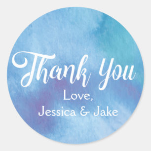 Ocean Blue Danke Ihnen Stickers - Gastgeschenke Ho