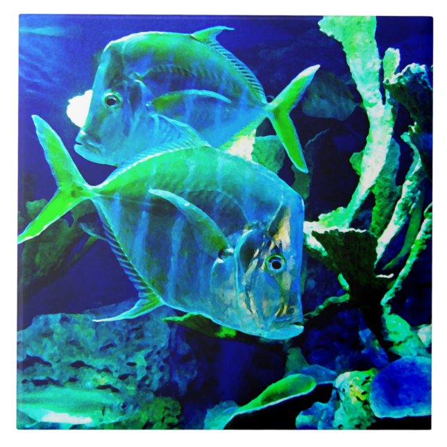 Ocean Blue Fliese (Vorderseite)