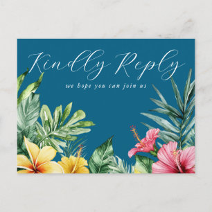 Ocean Blue Floral Song Anfrage UAWG Postkarte
