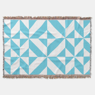Ocean Blue Geometric Deko Muster Decke