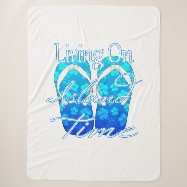 Ocean Blue Island Time Sherpadecke (Vorderseite)