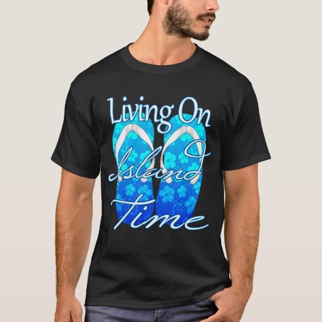 Ocean Blue Island Time T-Shirt (Vorderseite)