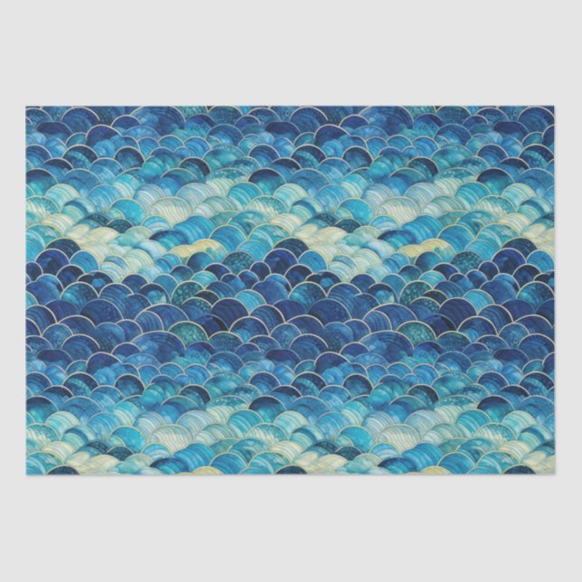 Ocean Blue Mermaid Seidenpapier (Vorderseite)