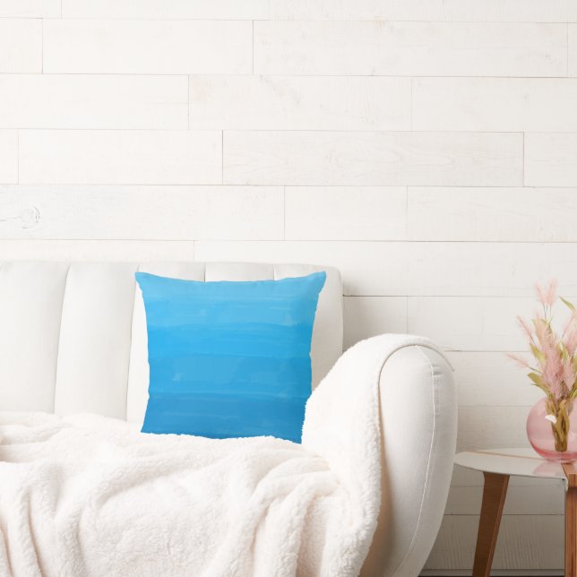 Ocean Blue Ombre Throw Kissen (Liege)