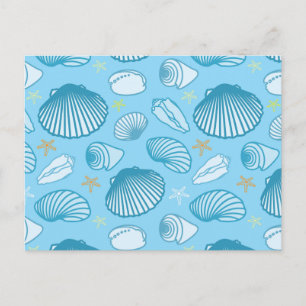 Ocean Blue Pattern Postkarte