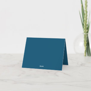 Ocean Blue, Regal Blue geklappt Danke Karte