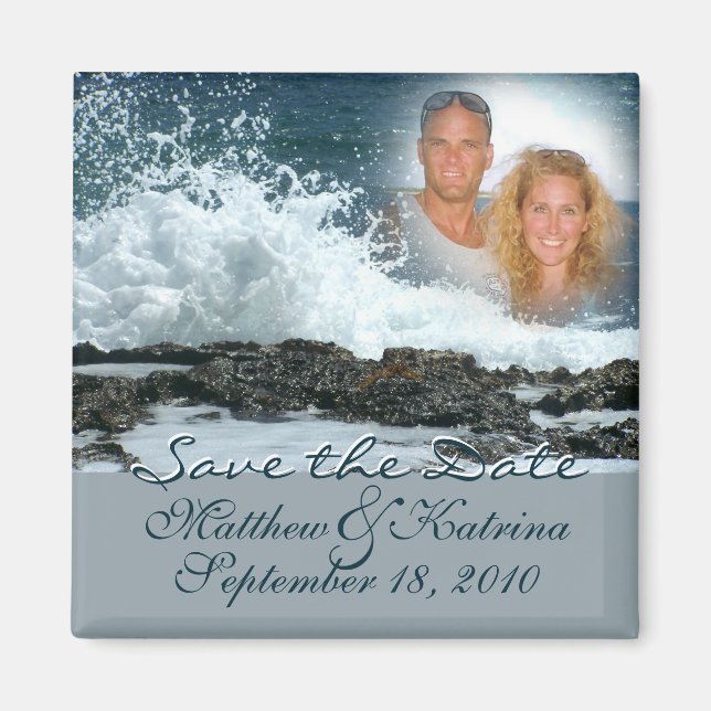 Ocean Blue/ Save the Date Magnet (Vorne)