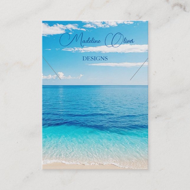 Ocean Blue Scene Necklace Display Visitenkarte (Vorderseite)