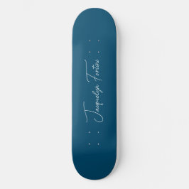 Ocean Blue Schlicht Elegante Minimalistische Kalli Skateboard