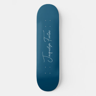 Ocean Blue Schlicht Elegante Minimalistische Kalli Skateboard