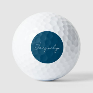 Ocean Blue Schlicht Elegante Moderner Minimalistis Golfball