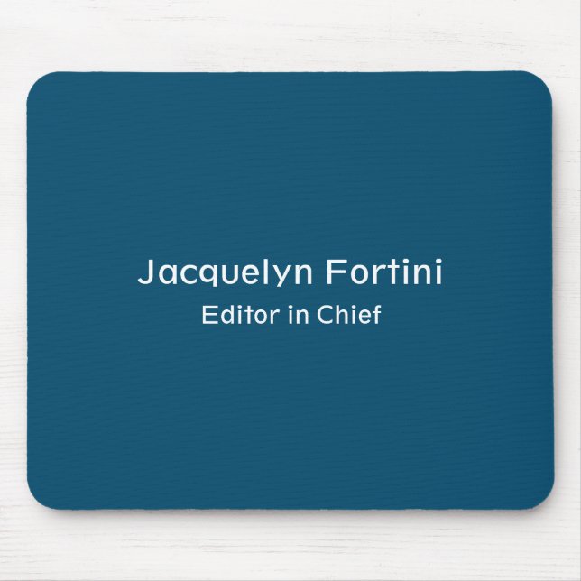 Ocean Blue Schlicht Elegante Moderner Minimalistis Mousepad (Vorne)