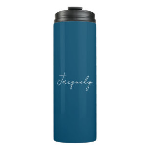 Ocean Blue Schlicht Elegante Moderner Minimalistis Thermosbecher