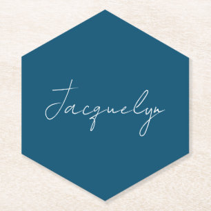 Ocean Blue Schlicht Elegante Moderner Minimalistis Untersetzer