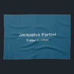 Ocean Blue Schlicht Elegante Modernes Minimalistis Geschirrtuch<br><div class="desc">Erleben Sie dieses moderne,  elegante Design. Diese Vorlage kann an alle beruflichen Beruf angepasst werden.</div>