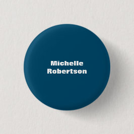 Ocean Blue Schlicht Minimalistischer Name hinzufüg Button