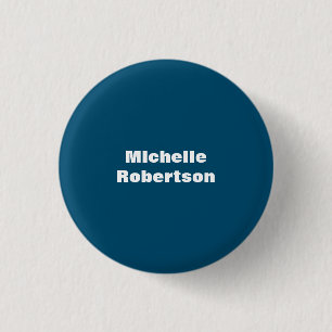 Ocean Blue Schlicht Minimalistischer Name hinzufüg Button