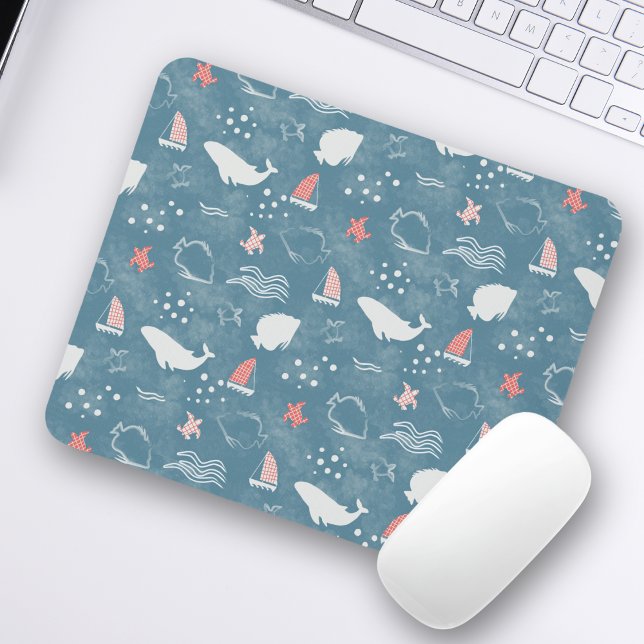 Ocean Blue Sea Pattern Mousepad (Von Creator hochgeladen)
