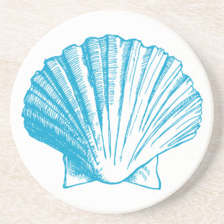 Ocean Blue Seashell Untersetzer