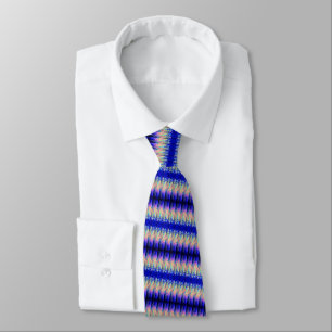 Ocean Blue Striping Neck Tie Krawatte