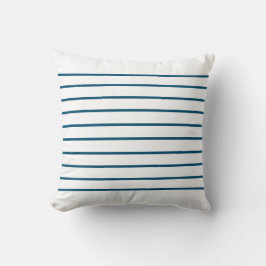 Ocean Blue Thin Stripes Kissen