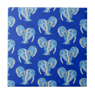 Ocean Blue Tribal Tattoo Manatees Fliese