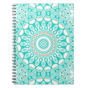 Ocean Blue Turquoise Medallion Notizblock