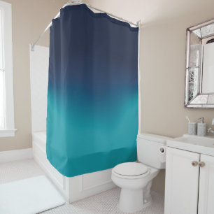 Ocean Blue Turquoise Ombre Elegantes Grün Duschvorhang