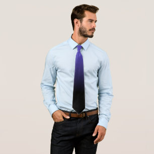 Ocean Blue und Black Ombre Muster Krawatte