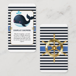 Ocean Blue Under Sea Kawaii Whale Baby Shower Begleitkarte