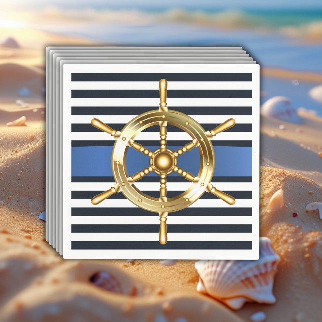 Ocean Blue Under Sea Kawaii Whale Baby Shower Serviette (Von Creator hochgeladen)