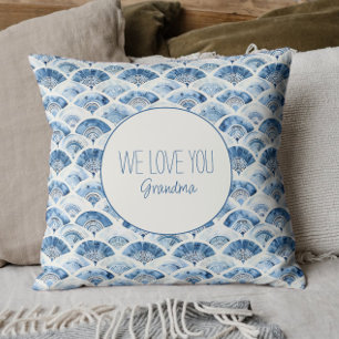 Ocean Blue Watercolor Custom Gift für Oma Sofa Kissen