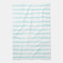 Ocean blue watercolor Streifen Küche Handtücher