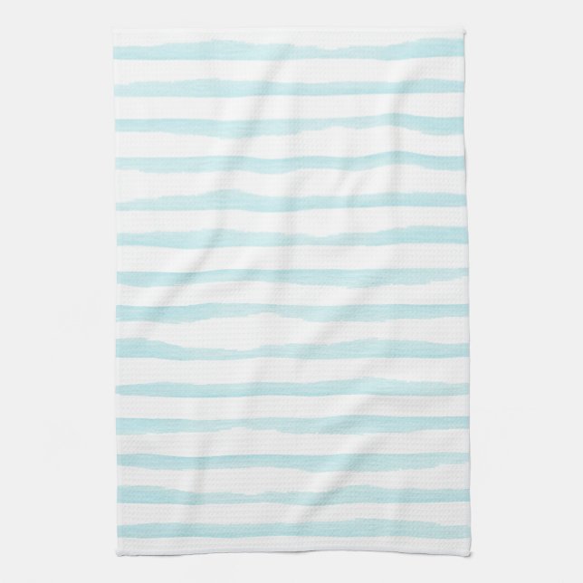 Ocean blue watercolor Streifen Küche Handtücher (Vertikal)