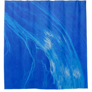 Ocean Blue Waves Sommerzeit Duschvorhang